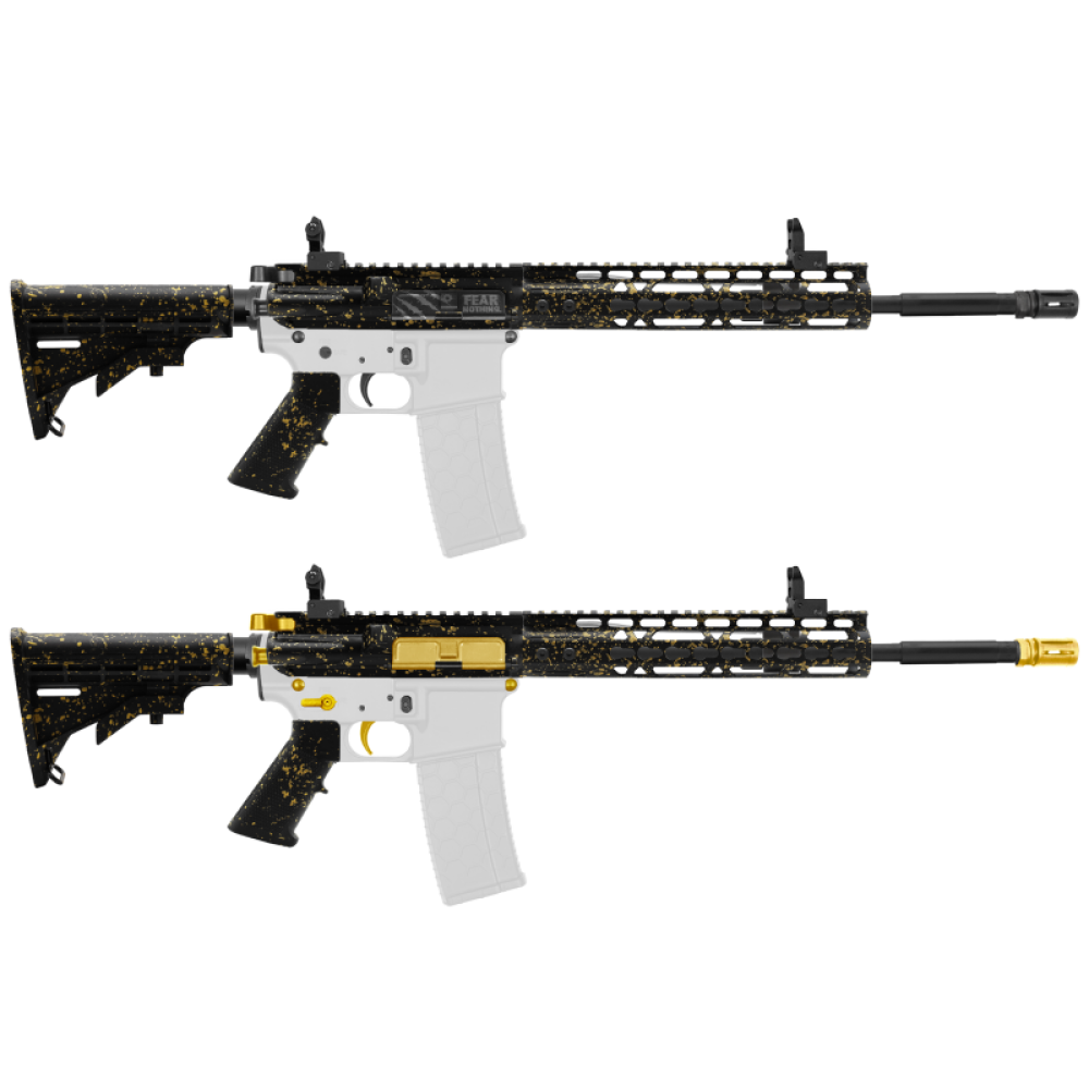 AR-15 .223/5.56 16" Barrel W/ 10'' Handguard | ''BLK-G-SPLATTER'' Carbine Kit