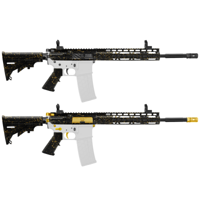 AR-15 .223/5.56 16" Barrel W/ 10'' Handguard | ''BLK-G-SPLATTER'' Carbine Kit