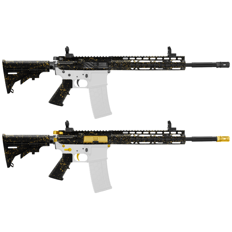 AR-15 .223/5.56 16" Barrel W/ 10'' Handguard | ''BLK-G-SPLATTER'' Carbine Kit