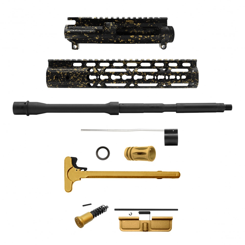 AR-15 .223/5.56 16" Barrel W/ 10'' Handguard | ''BLK-G-SPLATTER'' Carbine Kit AR-15 .223/5.56 16" Barrel W/ 10'' Handguard | ''BLK-G-SPLATTER'' Carbine Kit