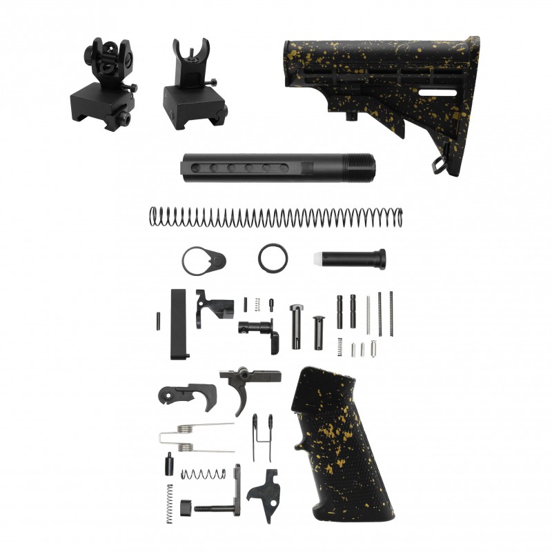 AR-15 .223/5.56 16" Barrel W/ 10'' Handguard | ''BLK-G-SPLATTER'' Carbine Kit AR-15 .223/5.56 16" Barrel W/ 10'' Handguard | ''BLK-G-SPLATTER'' Carbine Kit