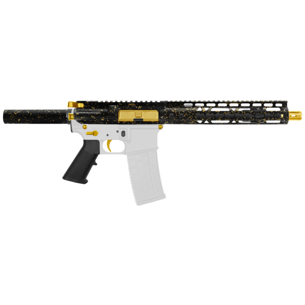 AR-15 .223/5.56 10.5" Barrel  W/ 10'' Handguard | ''BLK-G-SPLATTER'' Pistol Kit