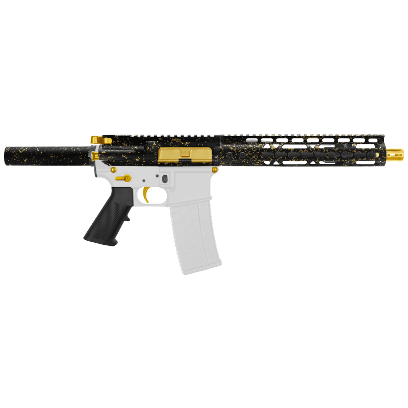 AR-15 .223/5.56 10.5" Barrel  W/ 10'' Handguard | ''BLK-G-SPLATTER'' Pistol Kit