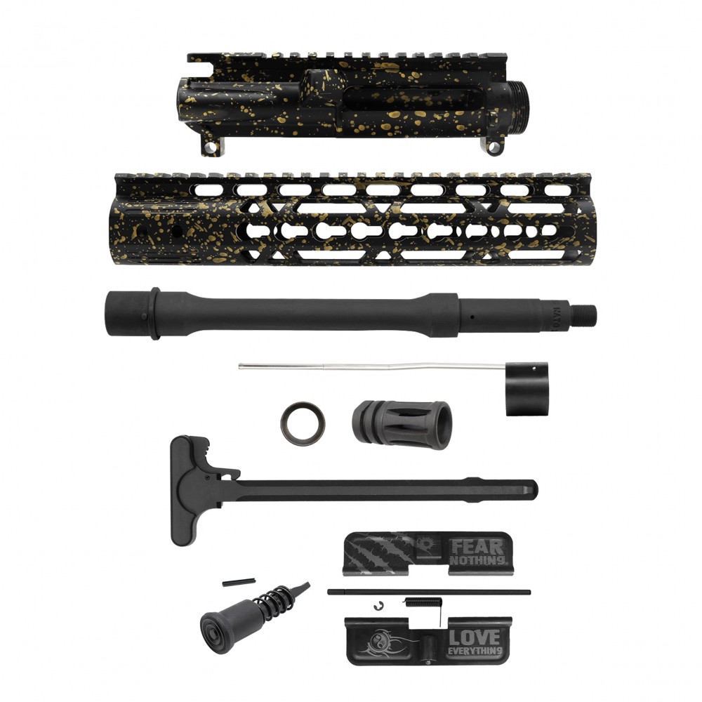 AR-15 .223/5.56 10.5" Barrel W/ 10'' Handguard | ''BLK-G-SPLATTER'' Pistol Kit AR-15 .223/5.56 10.5" Barrel W/ 10'' Handguard | ''BLK-G-SPLATTER'' Pistol Kit