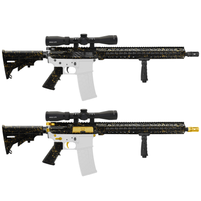 AR-15 .223/5.56 16" Barrel W/ 16'' Handguard | ''BLK-G-SPLATTER-V2'' Carbine Kit