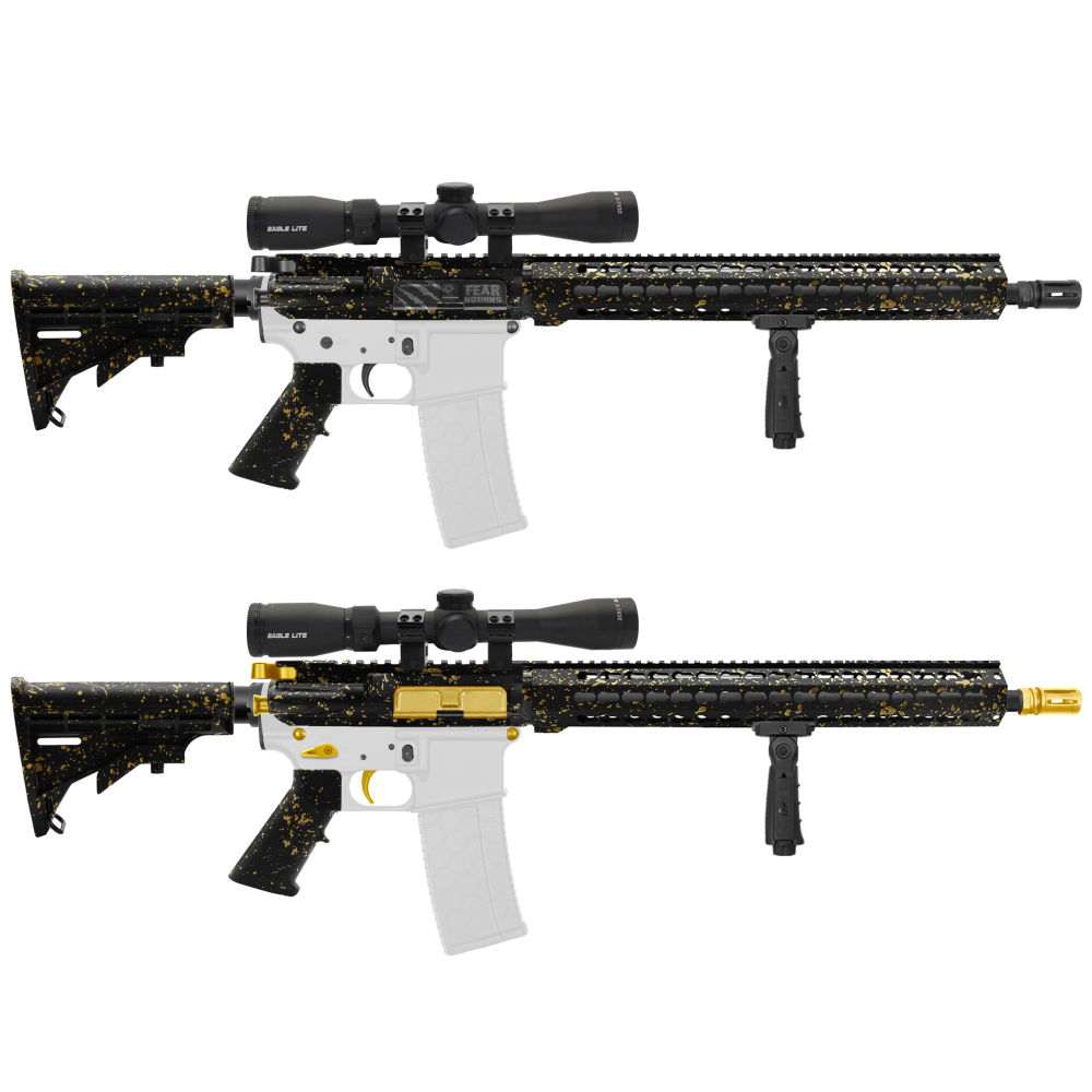 AR-15 .223/5.56 16" Barrel W/ 16'' Handguard | ''BLK-G-SPLATTER-V2'' Carbine Kit AR-15 .223/5.56 16" Barrel W/ 16'' Handguard | ''BLK-G-SPLATTER-V2'' Carbine Kit