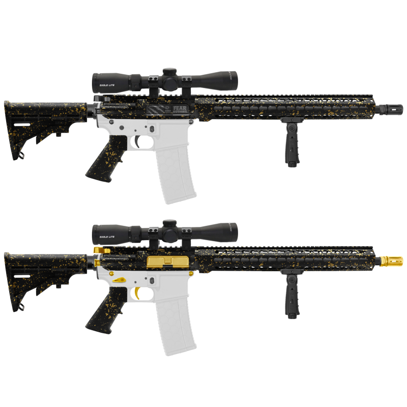AR-15 .223/5.56 16" Barrel W/ 16'' Handguard | ''BLK-G-SPLATTER-V2'' Carbine Kit AR-15 .223/5.56 16" Barrel W/ 16'' Handguard | ''BLK-G-SPLATTER-V2'' Carbine Kit