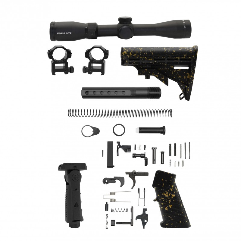 AR-15 .223/5.56 16" Barrel W/ 16'' Handguard | ''BLK-G-SPLATTER-V2'' Carbine Kit AR-15 .223/5.56 16" Barrel W/ 16'' Handguard | ''BLK-G-SPLATTER-V2'' Carbine Kit