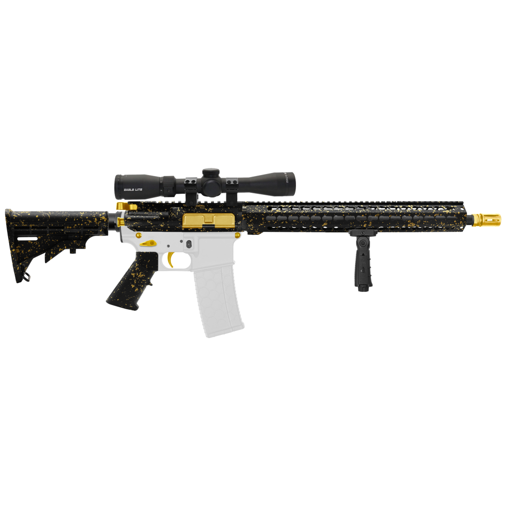 AR-15 .223/5.56 16" Barrel W/ 16'' Handguard | ''BLK-G-SPLATTER-V2'' Carbine Kit AR-15 .223/5.56 16" Barrel W/ 16'' Handguard | ''BLK-G-SPLATTER-V2'' Carbine Kit