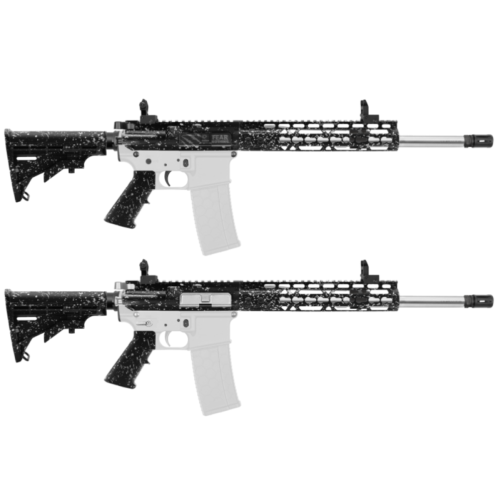 AR-15 .223/5.56 16" Barrel W/ 10'' Handguard | ''BLK-S-SPLATTER'' Carbine Kit