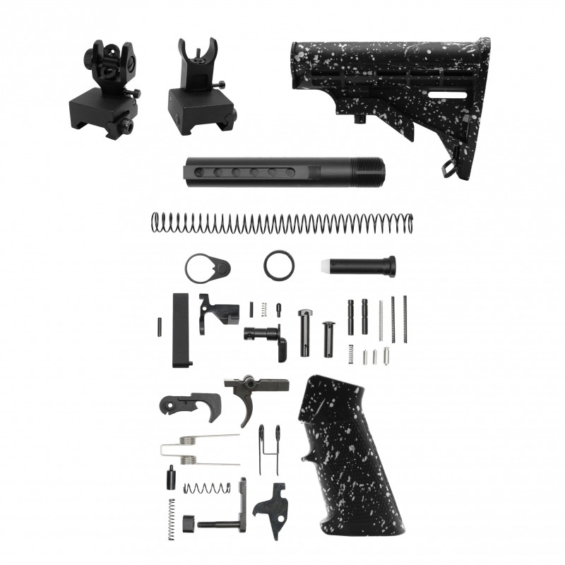 AR-15 .223/5.56 16" Barrel W/ 10'' Handguard | ''BLK-S-SPLATTER'' Carbine Kit AR-15 .223/5.56 16" Barrel W/ 10'' Handguard | ''BLK-S-SPLATTER'' Carbine Kit