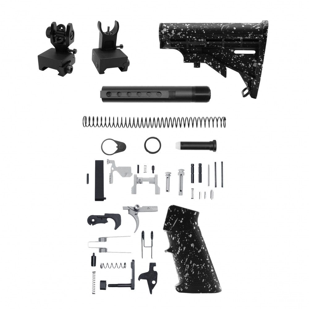 AR-15 .223/5.56 16" Barrel W/ 10'' Handguard | ''BLK-S-SPLATTER'' Carbine Kit AR-15 .223/5.56 16" Barrel W/ 10'' Handguard | ''BLK-S-SPLATTER'' Carbine Kit