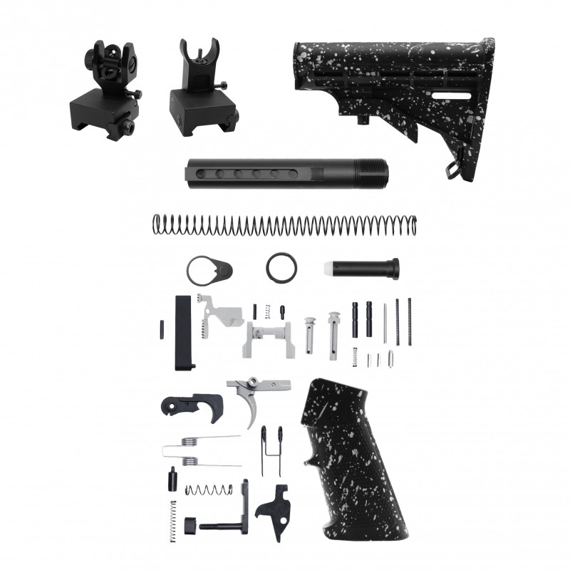 AR-15 .223/5.56 16" Barrel W/ 10'' Handguard | ''BLK-S-SPLATTER'' Carbine Kit AR-15 .223/5.56 16" Barrel W/ 10'' Handguard | ''BLK-S-SPLATTER'' Carbine Kit