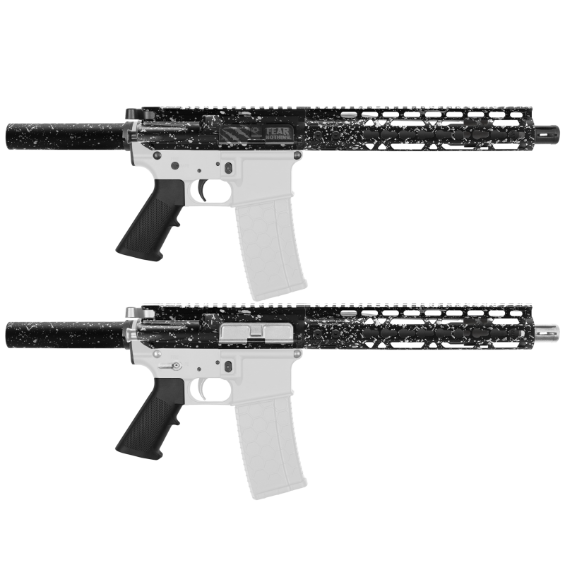 AR-15 .223/5.56 10.5" Barrel  W/ 10'' Handguard | ''BLK-S-SPLATTER'' Pistol Kit