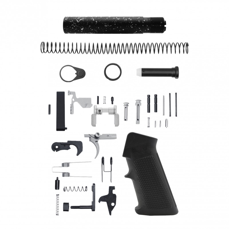 AR-15 .223/5.56 10.5" Barrel  W/ 10'' Handguard | ''BLK-S-SPLATTER'' Pistol Kit