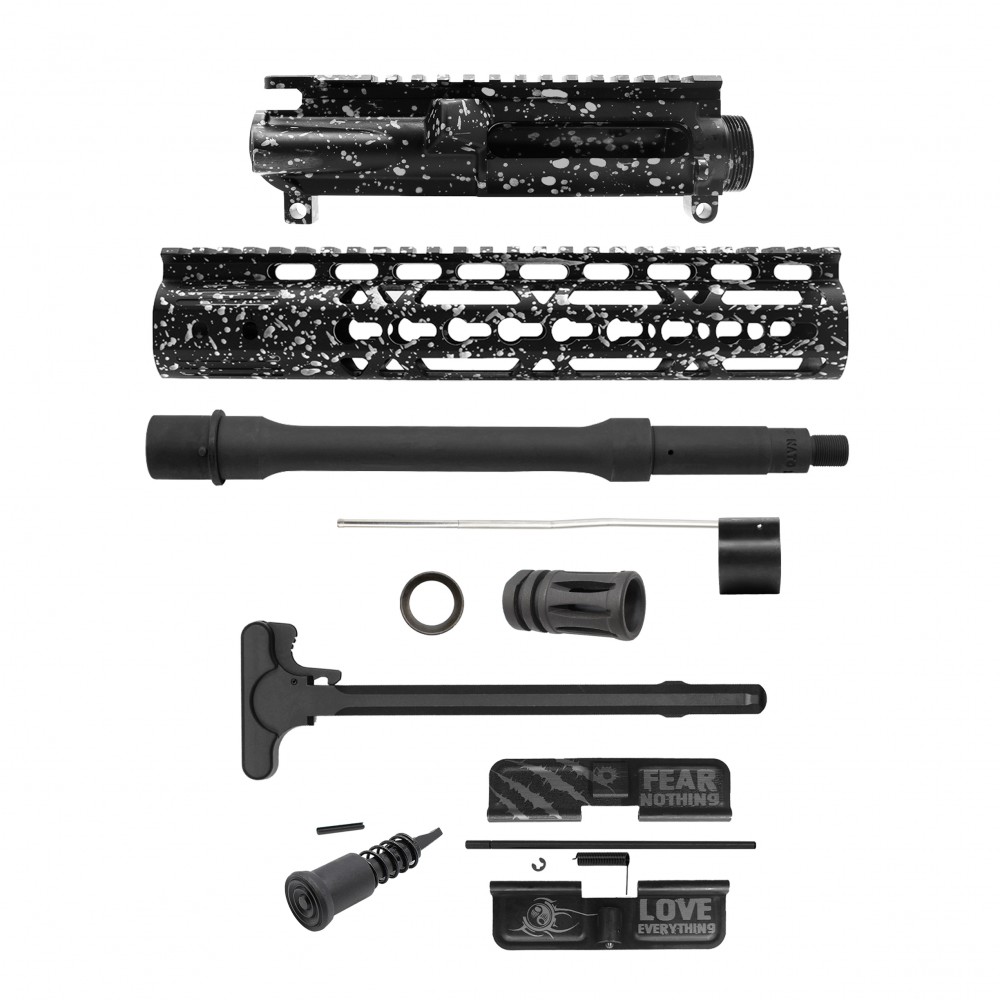 AR-15 .223/5.56 10.5" Barrel W/ 10'' Handguard | ''BLK-S-SPLATTER'' Pistol Kit AR-15 .223/5.56 10.5" Barrel W/ 10'' Handguard | ''BLK-S-SPLATTER'' Pistol Kit