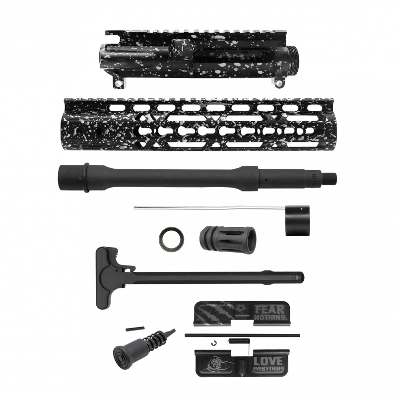 AR-15 .223/5.56 10.5" Barrel W/ 10'' Handguard | ''BLK-S-SPLATTER'' Pistol Kit AR-15 .223/5.56 10.5" Barrel W/ 10'' Handguard | ''BLK-S-SPLATTER'' Pistol Kit