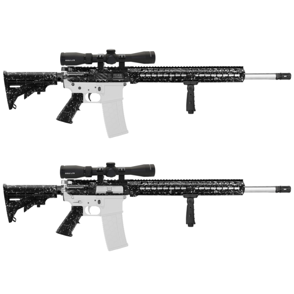 AR-15 .223 Wylde 18" Barrel W/ 16'' Handguard | ''BLK-S-SPLATTER-V2'' Carbine Kit