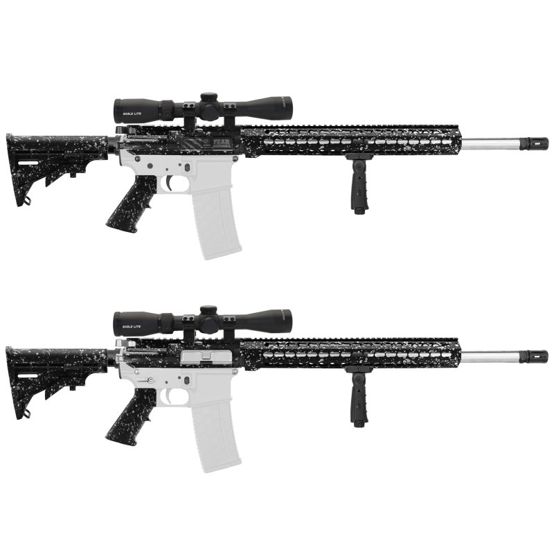 AR-15 .223 Wylde 18" Barrel W/ 16'' Handguard | ''BLK-S-SPLATTER-V2'' Carbine Kit