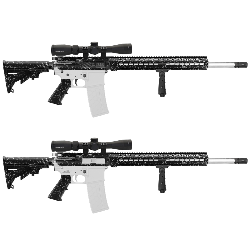 AR-15 .223 Wylde 18" Barrel W/ 16'' Handguard | ''BLK-S-SPLATTER-V2'' Carbine Kit AR-15 .223 Wylde 18" Barrel W/ 16'' Handguard | ''BLK-S-SPLATTER-V2'' Carbine Kit