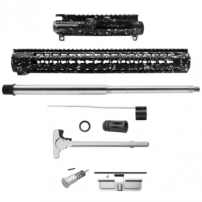 AR-15 .223 Wylde 18" Barrel W/ 16'' Handguard | ''BLK-S-SPLATTER-V2'' Carbine Kit AR-15 .223 Wylde 18" Barrel W/ 16'' Handguard | ''BLK-S-SPLATTER-V2'' Carbine Kit