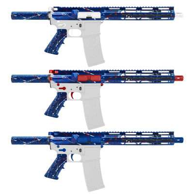 AR-15 .223/5.56 10.5" Barrel  W/ 10'' Handguard | ''BLU-RW-SPLATTER'' Pistol Kit