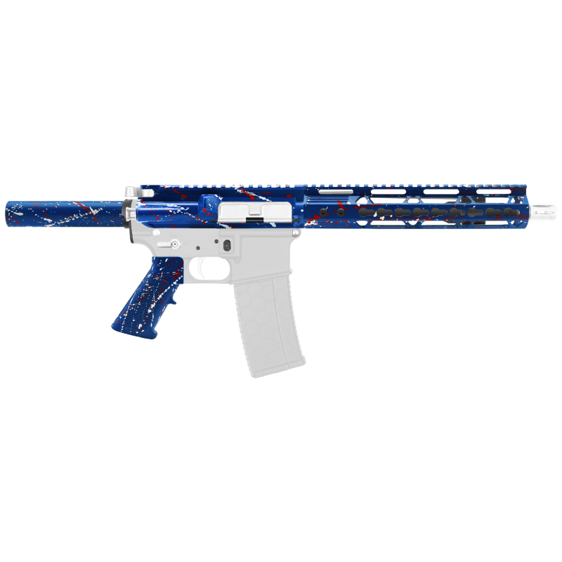 AR-15 .223/5.56 10.5" Barrel  W/ 10'' Handguard | ''BLU-RW-SPLATTER'' Pistol Kit