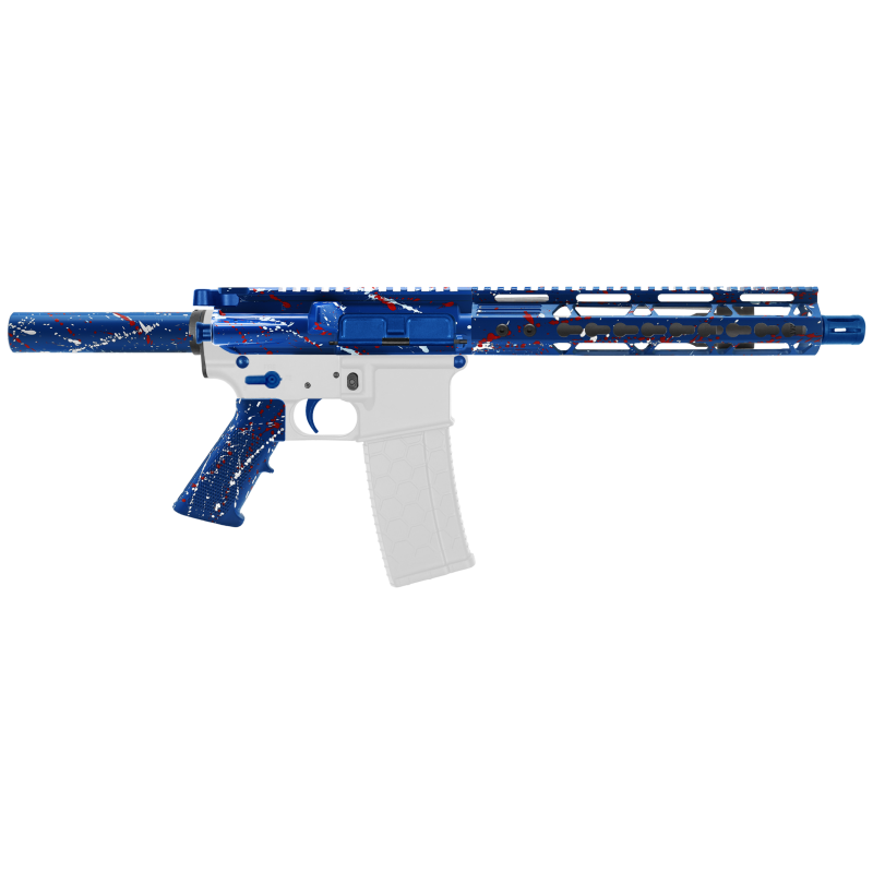AR-15 .223/5.56 10.5" Barrel  W/ 10'' Handguard | ''BLU-RW-SPLATTER'' Pistol Kit