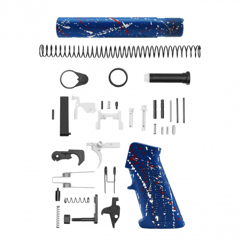 AR-15 .223/5.56 10" Barrel W/ 10'' Handguard | ''BLU-RW-SPLATTER'' Pistol Kit AR-15 .223/5.56 10" Barrel W/ 10'' Handguard | ''BLU-RW-SPLATTER'' Pistol Kit