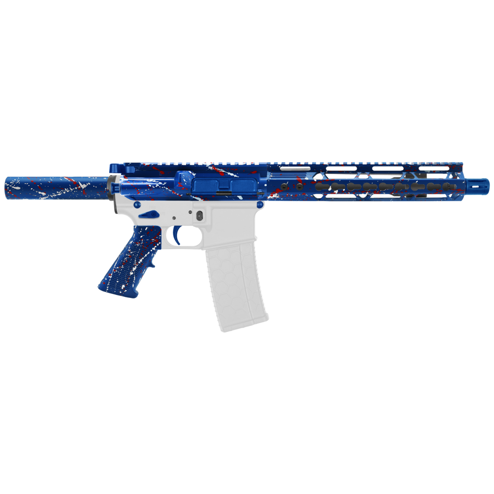 AR-15 .223/5.56 10" Barrel W/ 10'' Handguard | ''BLU-RW-SPLATTER'' Pistol Kit AR-15 .223/5.56 10" Barrel W/ 10'' Handguard | ''BLU-RW-SPLATTER'' Pistol Kit