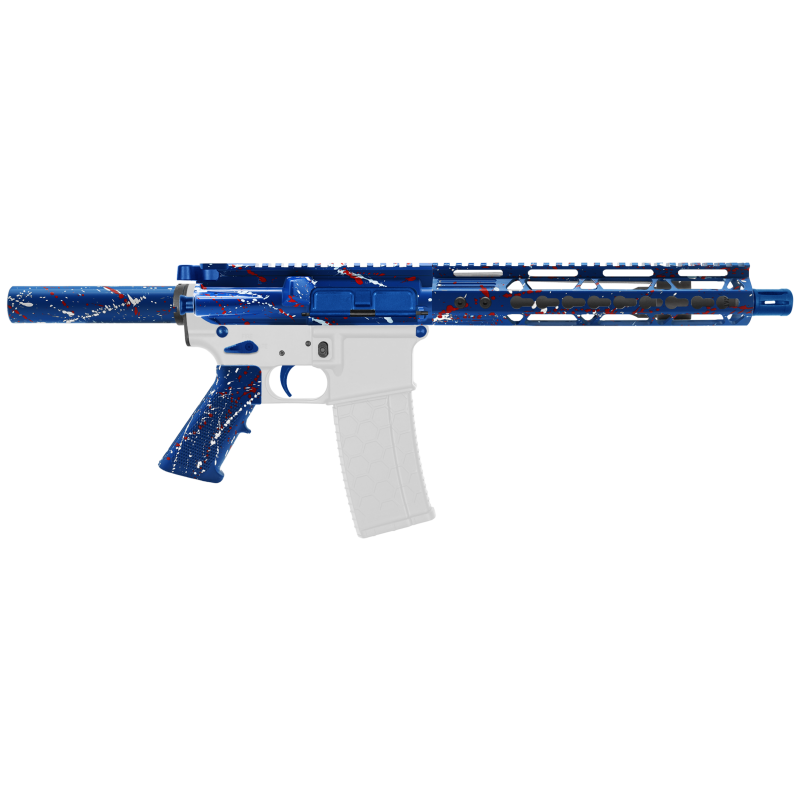 AR-15 .223/5.56 10" Barrel W/ 10'' Handguard | ''BLU-RW-SPLATTER'' Pistol Kit AR-15 .223/5.56 10" Barrel W/ 10'' Handguard | ''BLU-RW-SPLATTER'' Pistol Kit