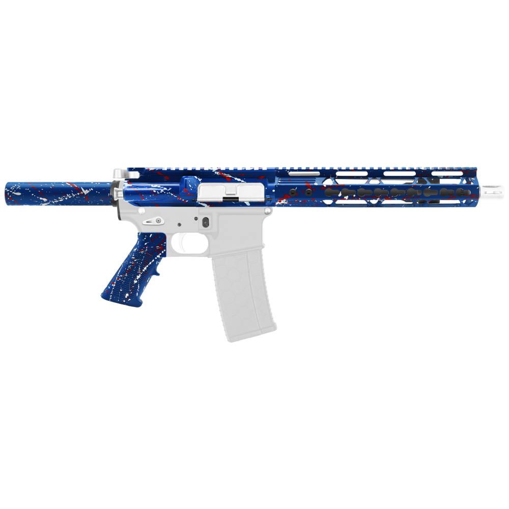 AR-15 .223/5.56 10" Barrel W/ 10'' Handguard | ''BLU-RW-SPLATTER'' Pistol Kit AR-15 .223/5.56 10" Barrel W/ 10'' Handguard | ''BLU-RW-SPLATTER'' Pistol Kit