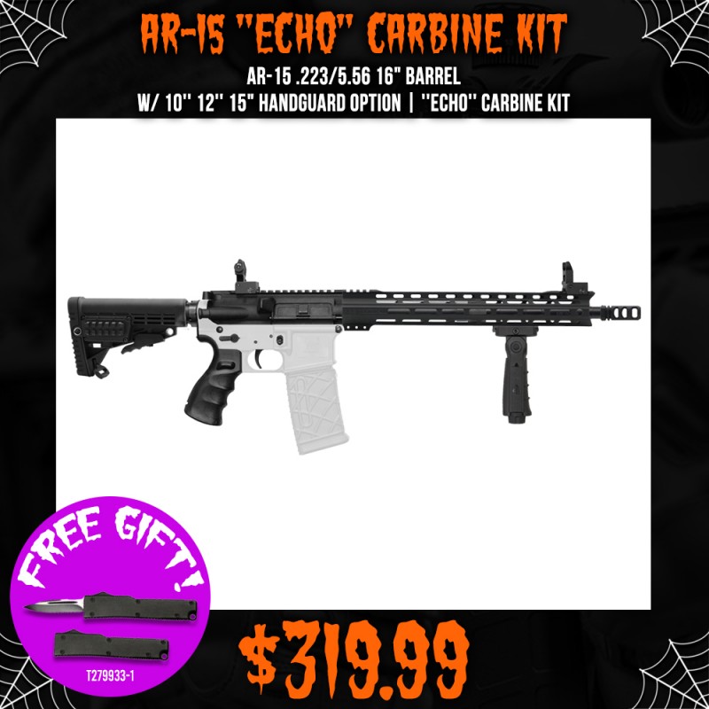 AR-15 .223/5.56 16" Barrel W/ 10'' 12'' 15" Handguard option | ''ECHO'' Carbine Kit AR-15 .223/5.56 16" Barrel W/ 10'' 12'' 15" Handguard option | ''ECHO'' Carbine Kit
