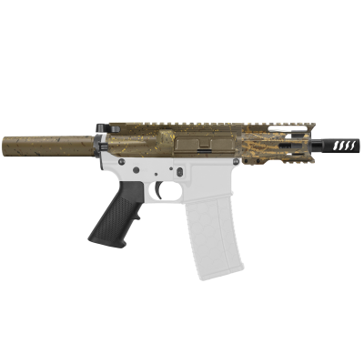 AR-15 .223/5.56 5" Barrel W/ 4'' Handguard | ''FDE SPLATTER -4 MARK II'' Pistol Kit
