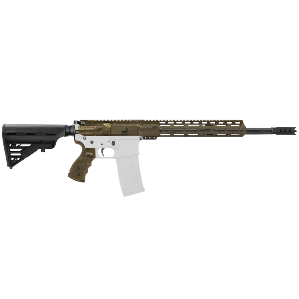 AR-15 .223/5.56 16" Barrel  W/ 12'' Handguard | ''FDE SPLATTER MARK II'' Carbine Kit