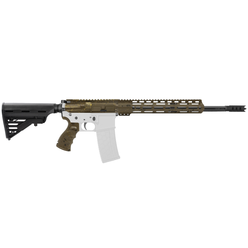 AR-15 .223/5.56 16" Barrel  W/ 12'' Handguard | ''FDE SPLATTER MARK II'' Carbine Kit