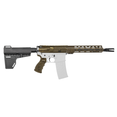 AR-15 .223/5.56 10" Barrel  W/ 10'' Handguard | ''FDE SPLATTER MARK II'' Pistol Kit
