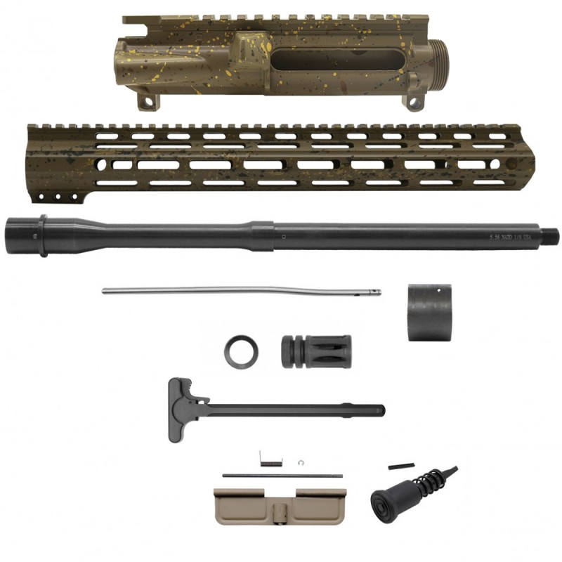 AR-15 .223/5.56 16" Barrel  W/ 15'' Handguard | ''FDE SPLATTER'' Carbine Kit