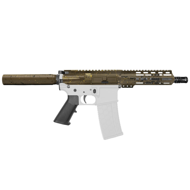 AR-15 .223/5.56 7" Barrel  W/ 7'' Handguard | ''FDE SPLATTER'' Pistol Kit