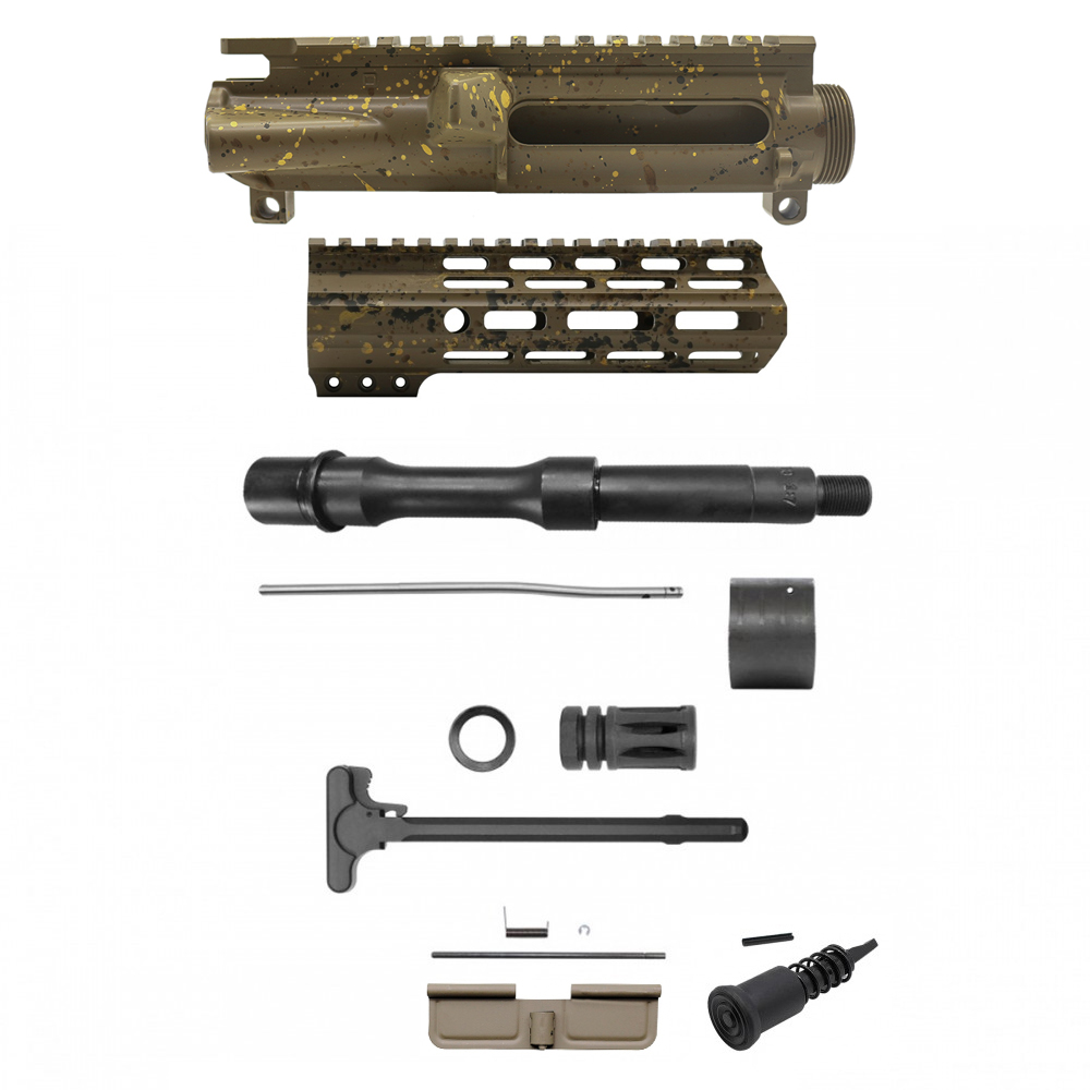 AR-15 .223/5.56 7" Barrel  W/ 7'' Handguard | ''FDE SPLATTER'' Pistol Kit