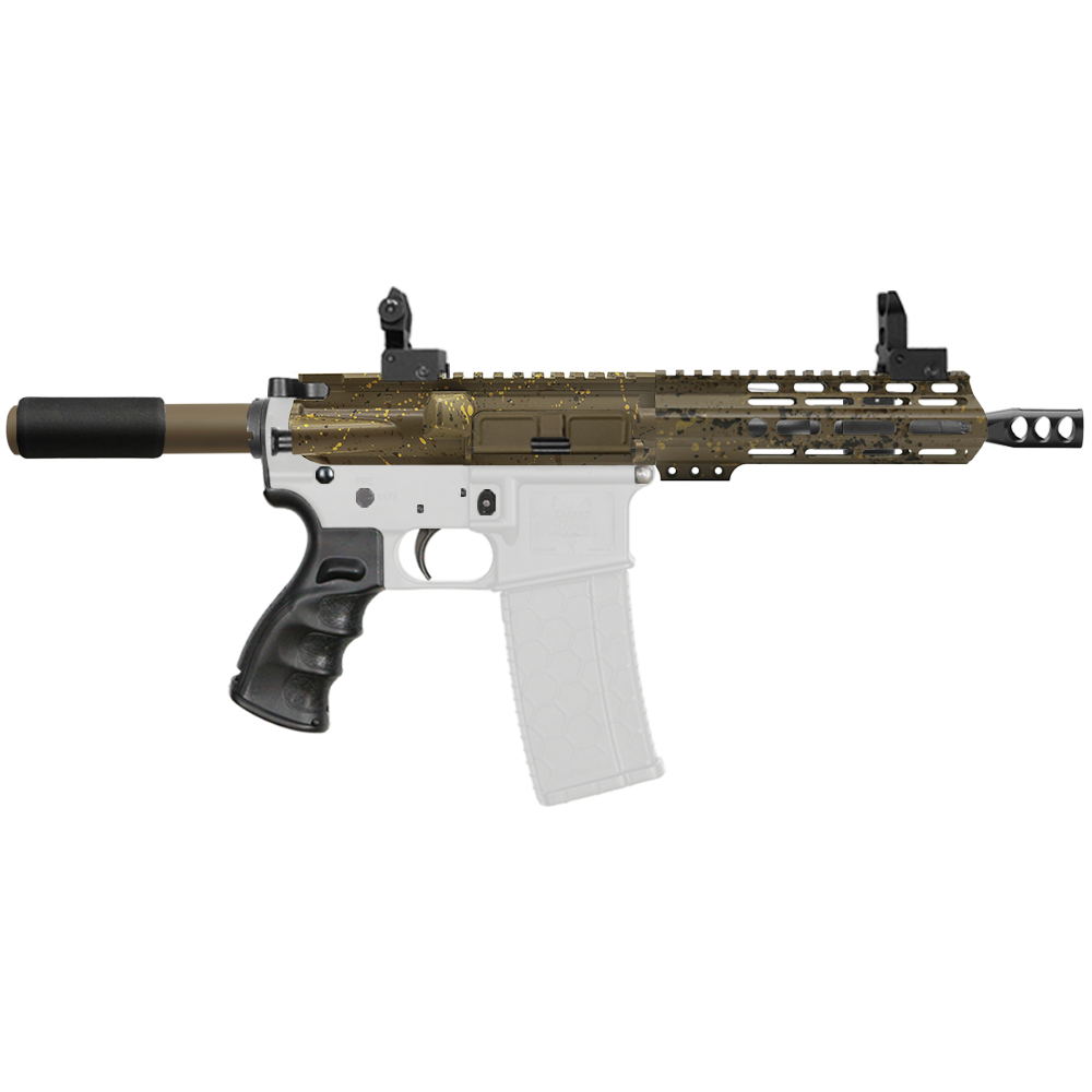 AR-15 .223/5.56 7" Barrel W/ 7'' Handguard | ''FDE SPLATTER-7'' Pistol Kit