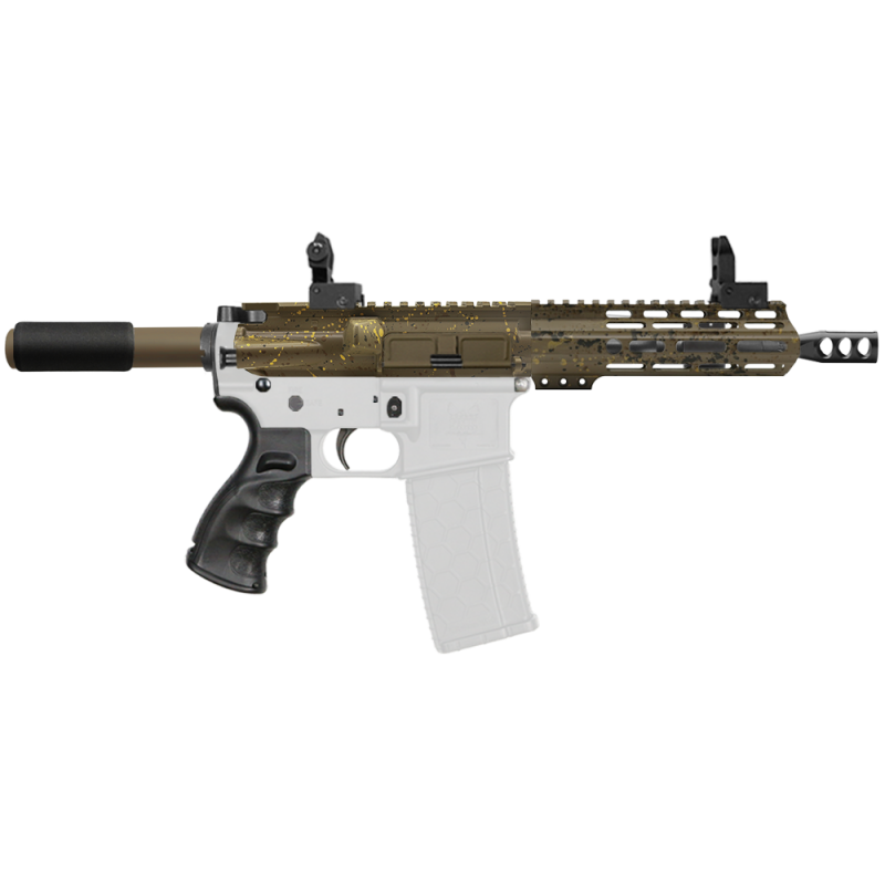 AR-15 .223/5.56 7" Barrel W/ 7'' Handguard | ''FDE SPLATTER-7'' Pistol Kit