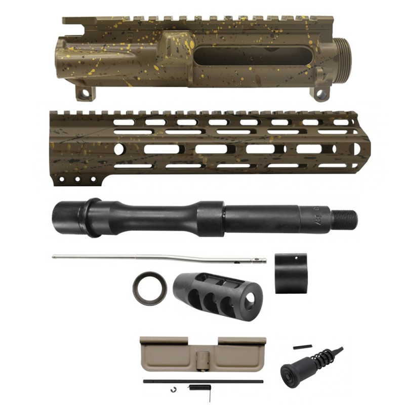 AR-15 .223/5.56 7" Barrel W/ 7'' Handguard | ''FDE SPLATTER-7'' Pistol Kit