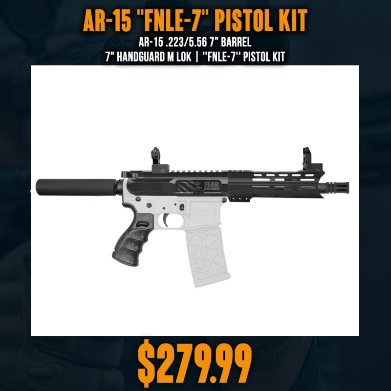 AR-15 .223/5.56 7" Barrel 7" Handguard M Lok| ''FNLE-7'' Pistol Kit AR-15 .223/5.56 7" Barrel 7" Handguard M Lok| ''FNLE-7'' Pistol Kit