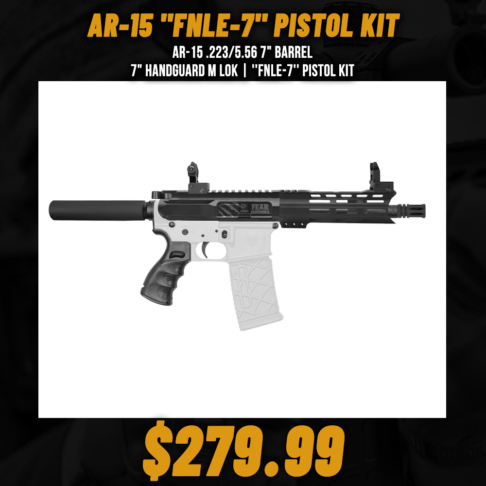 AR-15 .223/5.56 7" Barrel 7" Handguard M Lok| ''FNLE-7'' Pistol Kit