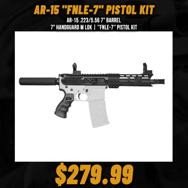 AR-15 .223/5.56 7" Barrel 7" Handguard M Lok| ''FNLE-7'' Pistol Kit AR-15 .223/5.56 7" Barrel 7" Handguard M Lok| ''FNLE-7'' Pistol Kit