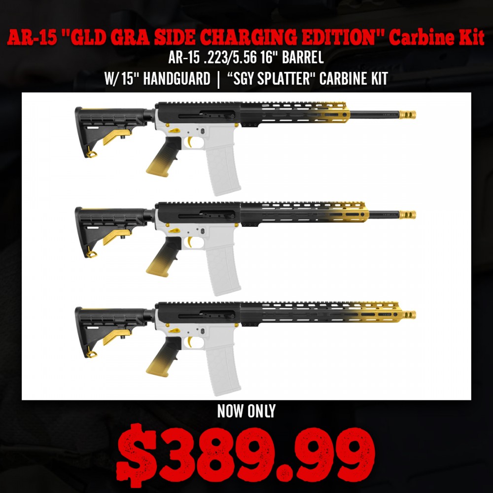 AR-15 .223/5.56 16'' BARREL W/ HANDGUARD SIZE OPTION | ''GLD GRA SIDE CHARGING EDITION'' CARBINE KIT