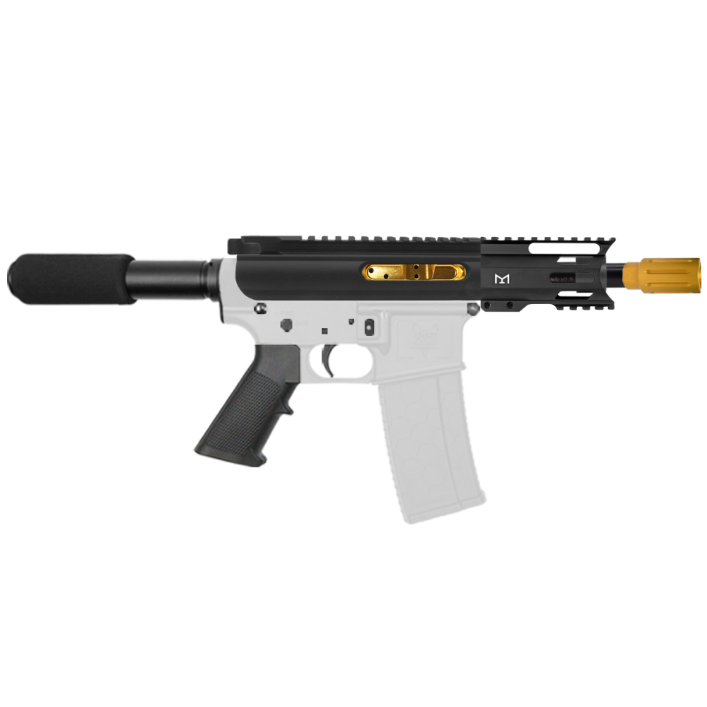 AR-15 .223/5.56 5" Barrel 4" Handguard M Lok| ''GUNNER'' Pistol Kit AR-15 .223/5.56 5" Barrel 4" Handguard M Lok| ''GUNNER'' Pistol Kit