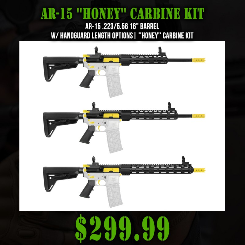 AR-15 .223/5.56 16" Barrel W/ Handguard Length Options| ''HONEY'' Carbine Kit AR-15 .223/5.56 16" Barrel W/ Handguard Length Options| ''HONEY'' Carbine Kit