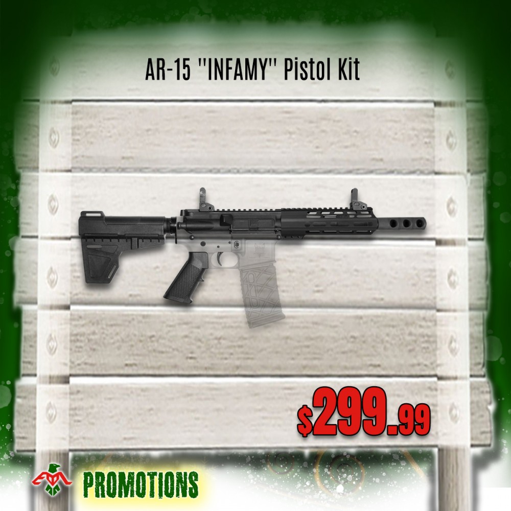 AR-15 .223/5.56 7.5" Barrel W/ 7" Handguard option | ''INFAMY'' Pistol Kit